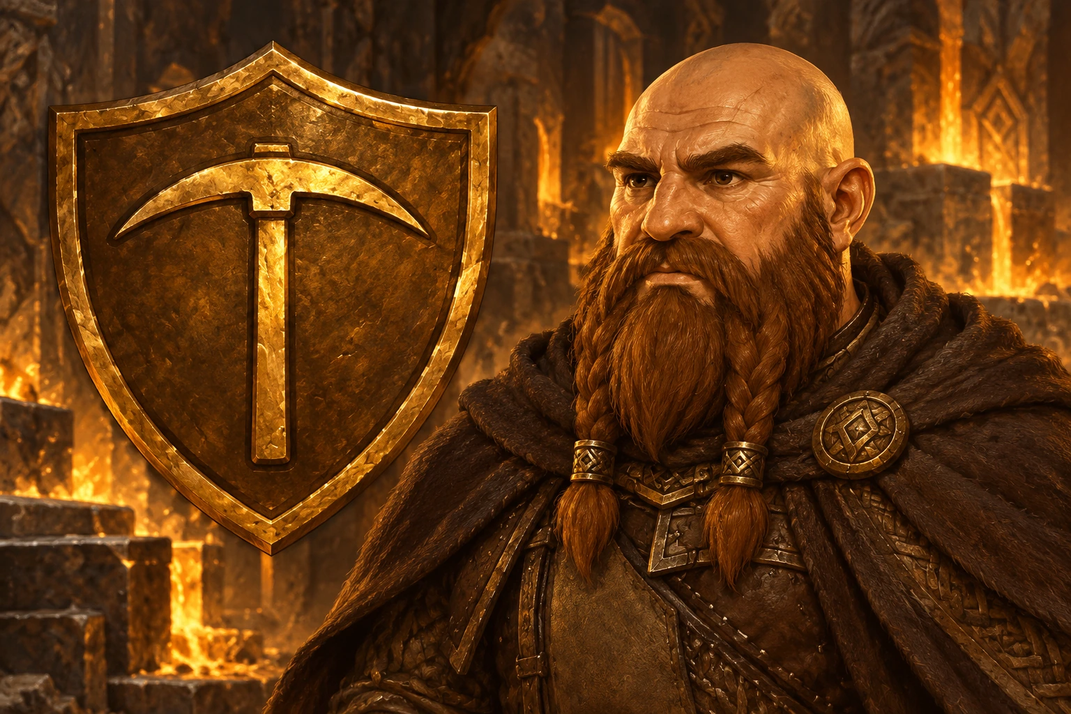 Dwarf race banner and portrait