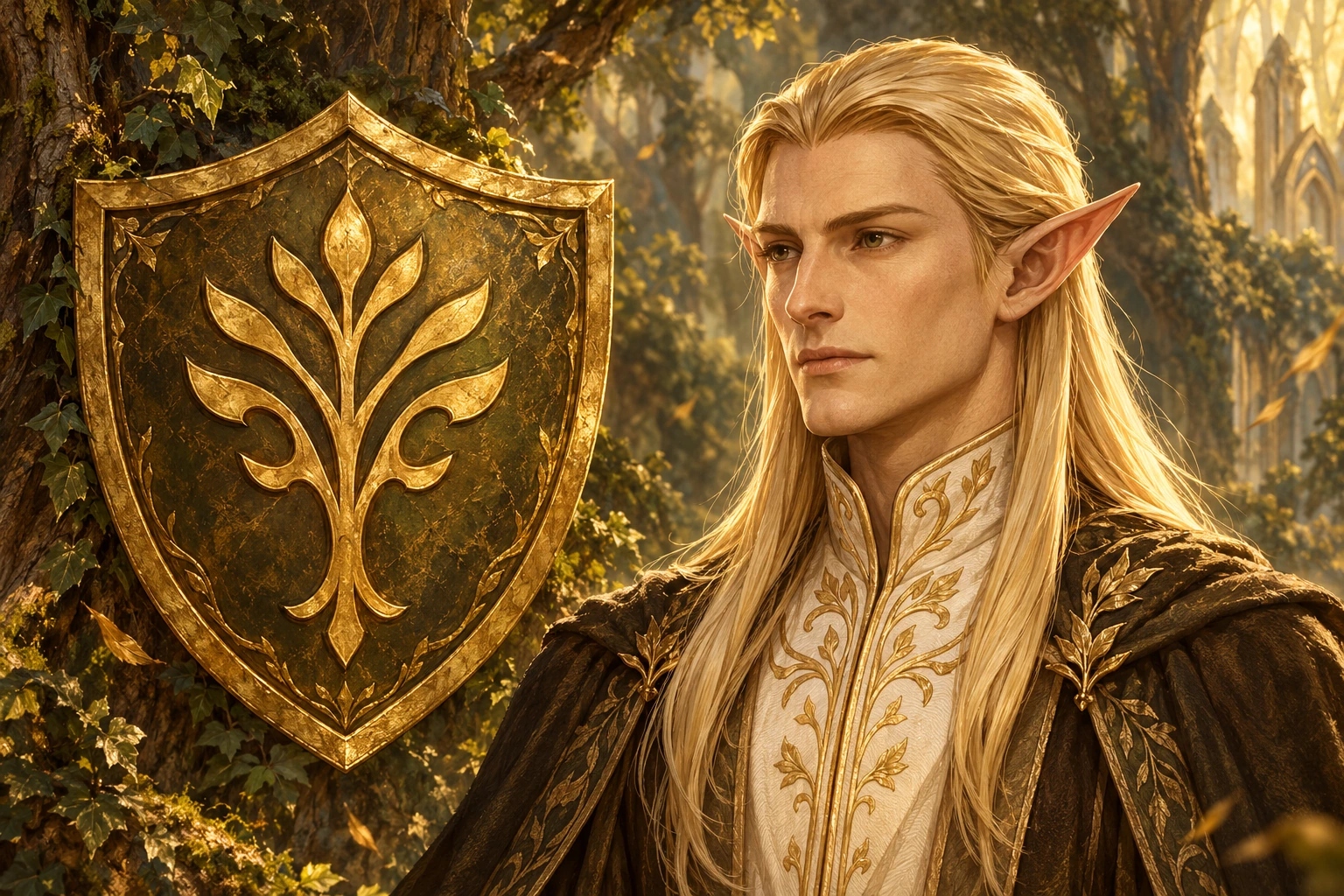 Elf race banner and portrait