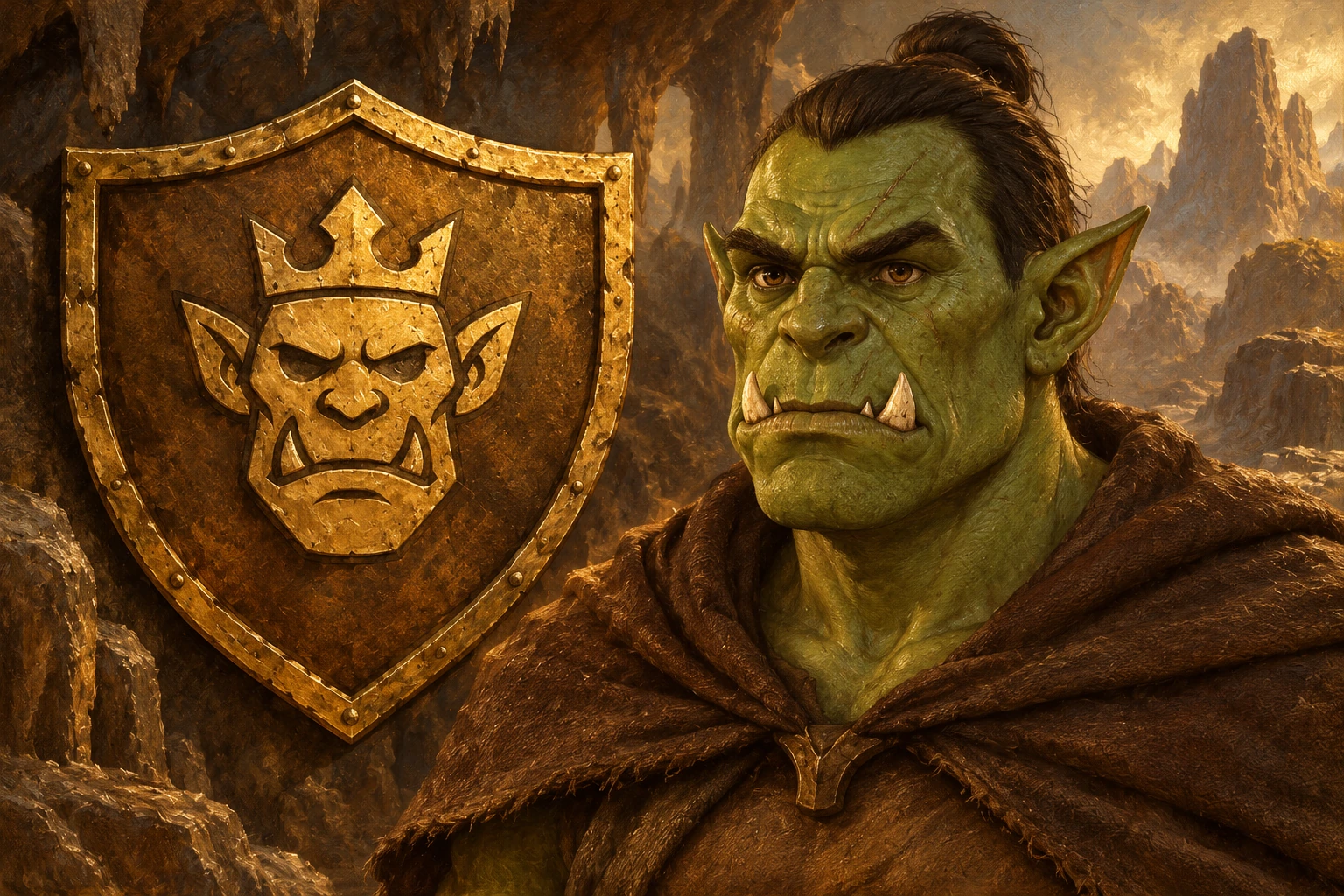 Orc race banner and portrait