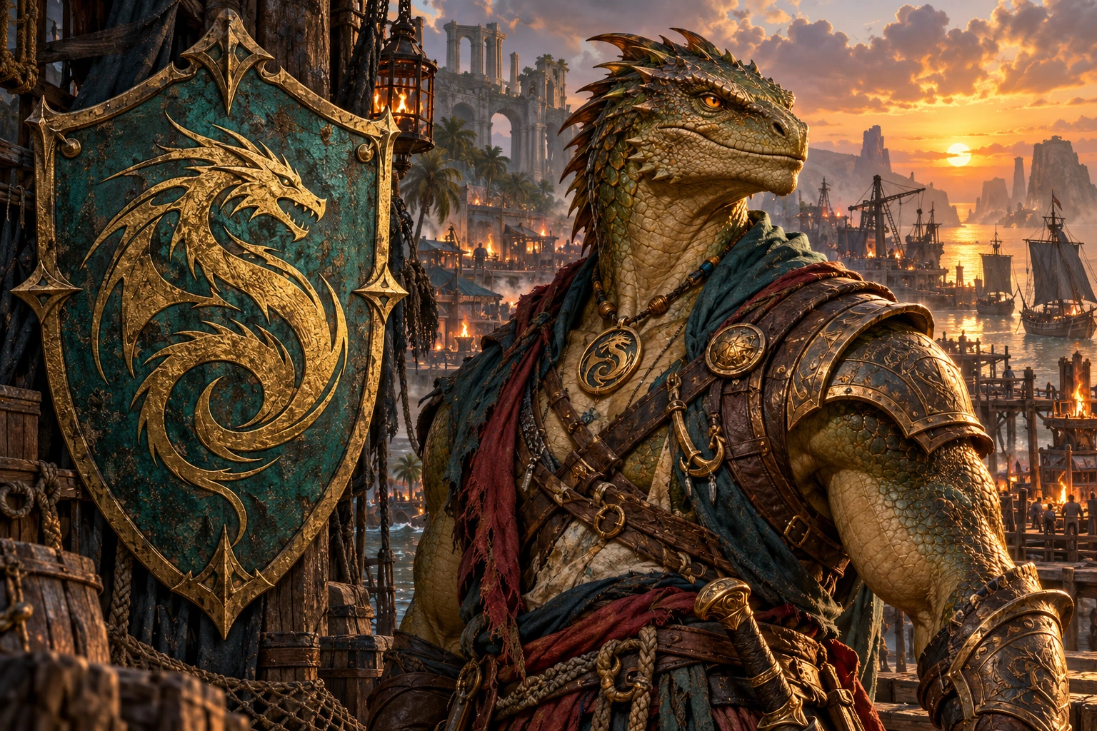 Skarn race banner and portrait